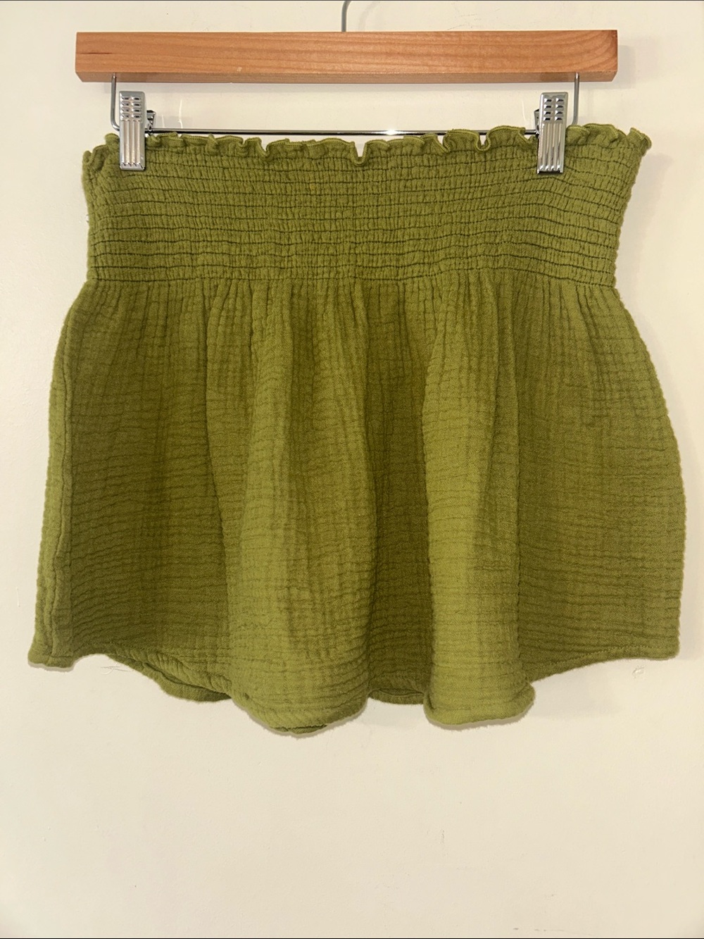 Stark X Army Green Cotton Gauze Short Skirt 100% Cotton Small